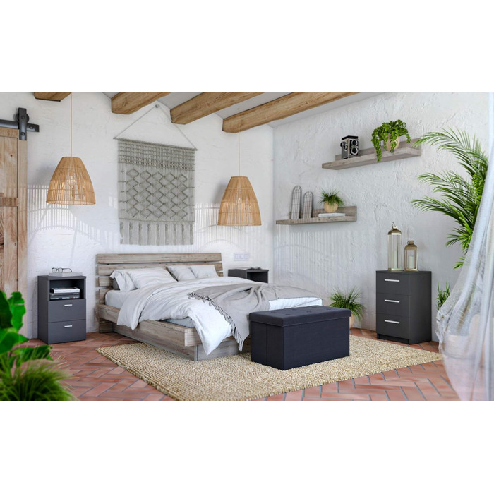 Складана банкетка Relaxdays XL з місцем для зберігання, пуф-куб, підставка для ніг, 38x76x38 см, чорна