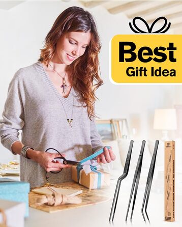 Набір кухонних пінцетів 10 дюймів, професійні, з нержавіючої сталі, чорні, для приготування, декорування та BBQ