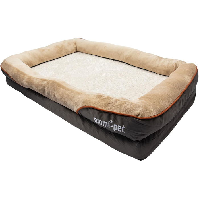 Ортопедичне ліжко для собак Emmi-pet - Ergonomisches Hundesofa для великих собак, 120x85x25 см. Зручне, м'яке, з антиковзаючою поверхнею, дихаюче, з регульованою формою. XXL (120x85 см)