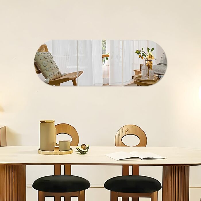 Дзеркало наклейка HD-акрил для стін, безпечне, самоклеюче, для макіяжу, фітнесу, дитячої кімнати, декору (3)