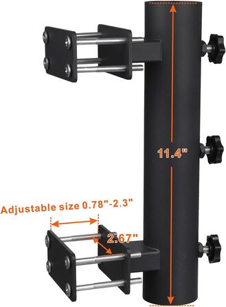 VANROUG Durable Umbrella Holder, Patio Umbrella Stand, Umbrella Stand, Bench, Buddy, Umbrella Holder, Fixed Clip, Umbrella Clamp for Deck, Railing, Beach, Courtyard, Boats, Hatches