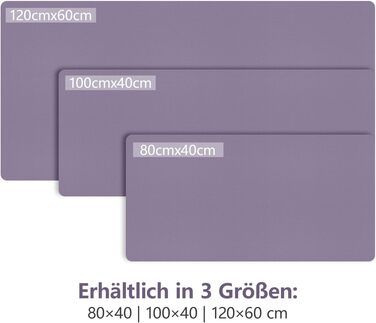 Килимок для столу Zindoo XL 120x60 см Лаванда - захист від подряпин, водостійкий, для миші та письма