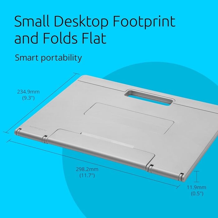 Підставка для ноутбука Kensington EasyRiser Go: регульована висота та кут, вентиляційні отвори, антиковзаючі накладки (до 17 дюймів)