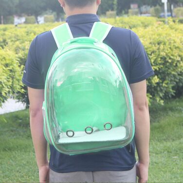 Рюкзак-переноска для котів та собак, рюкзак для тварин, рюкзак-капсула для подорожей, шкіряний (Leather-GR)