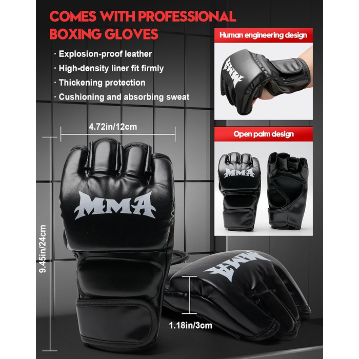 Adult Music Boxing Machine - LED Light Box Wall with Music Box, Boxing Gloves, Bluetooth Music Machine, 9 Adjustable Speeds for Kids
