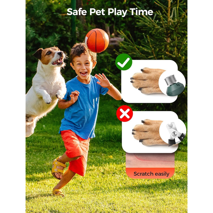 Шліфувальник для собак NEUTYPECHIC з LED-підсвічуванням та LCD-дисплеєм, 5 режимів, для великих, середніх та малих порід