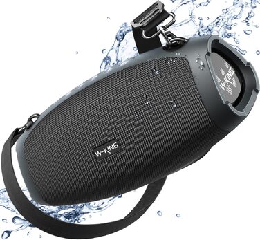 W-KING Bluetooth колонка 120W: Водонепроникна портативна колонка для вечірок з глибоким басом, TF/AUX/EQ, до 42 годин