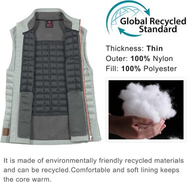 Жіноча тепла куртка Little Donkey Andy Puffer Wete для активного відпочинку, хайкінгу та бігу (XS, світло-сірий)