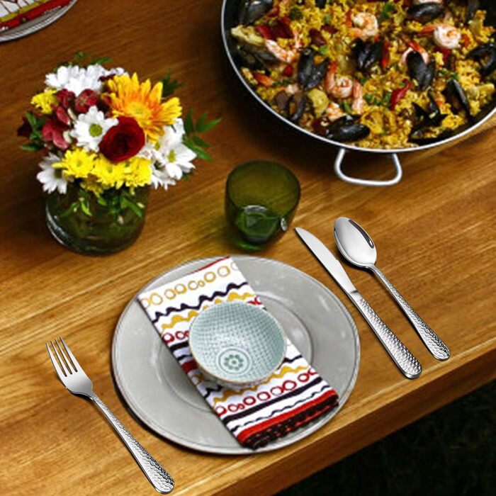 Набір столових приборів TEAMFAR 60 предметів з нержавіючої сталі. Сервіз на 12 осіб. Набір ножів, виделок та ложок з ручкою 