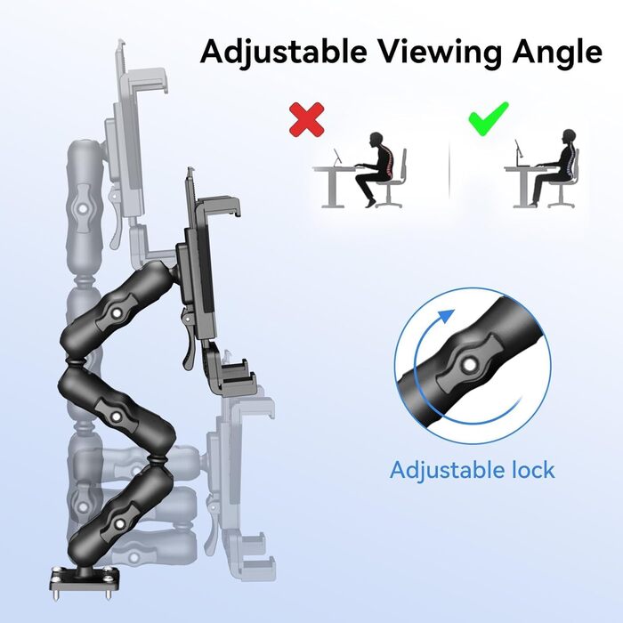 Кріплення для планшета OHLPRO для вантажівки: міцний тримач iPad для бурільної бази, 360° регульований, для iPad Pro, Mini, Samsung Tab, Nexus (7-11 дюймів)