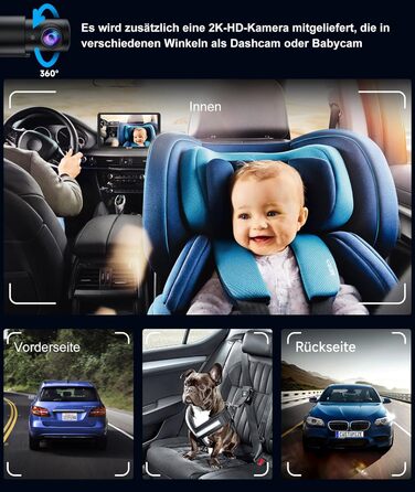 Бездротовий автомобільний мультимедійний центр Spedal NaviCam 796W з Apple CarPlay, Android Auto, зовнішньою камерою, Bluetooth, Wi-Fi, AirPlay, AUX та FM-трансмітером