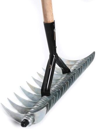 Hand Cultivator/Scarifier 40cm Cultivator Lawn Aerator Soil Aerator Rake with Handle 145cm