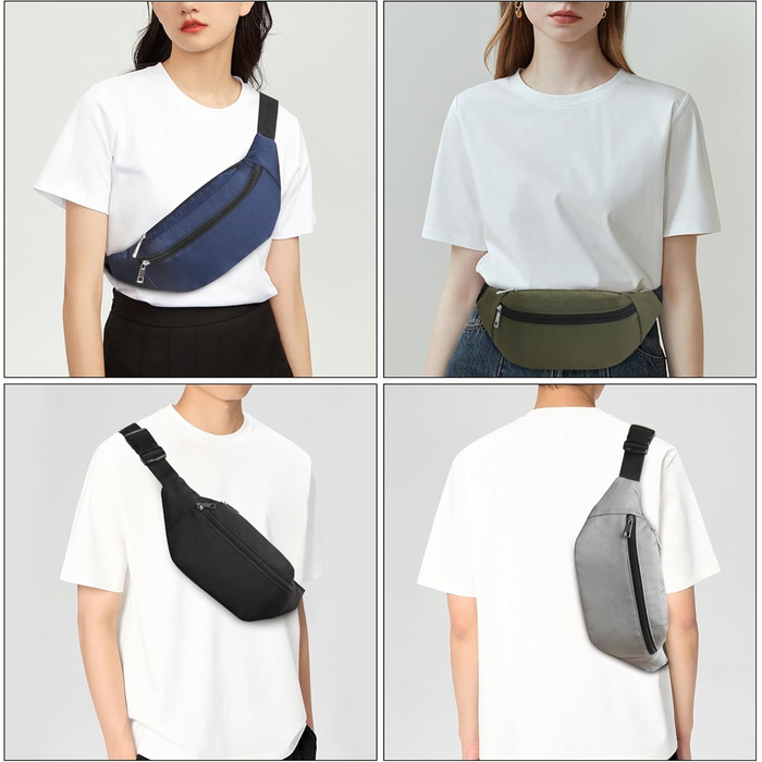 Чоловіча/Жіноча поясна сумка на пояс, бананка спортивна водонепроникна, бананка для бігу, туризму, прогулянок з собакою (чорна)