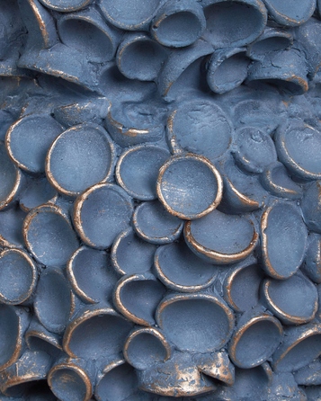 Керамічна ваза для квітів MUZAKI, 52 см, синя