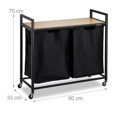 Relaxdays Laundry Basket with Storage