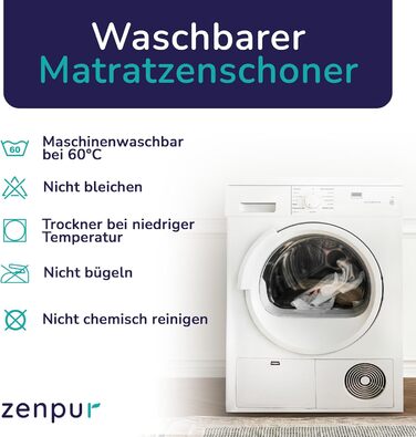 ZenPur 2-Pack Mattress Protector 180x200 cm | Made in EU | Oeko-Tex Standard 100 | Cotton | Waterproof & Durable | Protection and Comfort in One