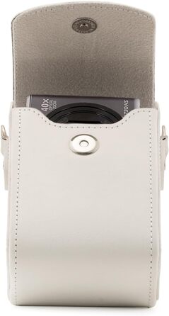 Чохол для камери MegaGear Panasonic Lumix DC-ZS70/LX10/ZS60/ZS100/LX15/TZ95/TZ90/TZ80/TZ100 шкіряний з ременем (білий)