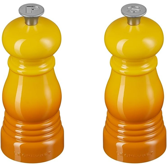 Набір для спецій Le Creuset Kleines Mühlenset: соляна та перечна млинки, ABS-пластик, 5x5x12,1 см, керамічний механізм, чорний, 96002500140000 (Nectar)