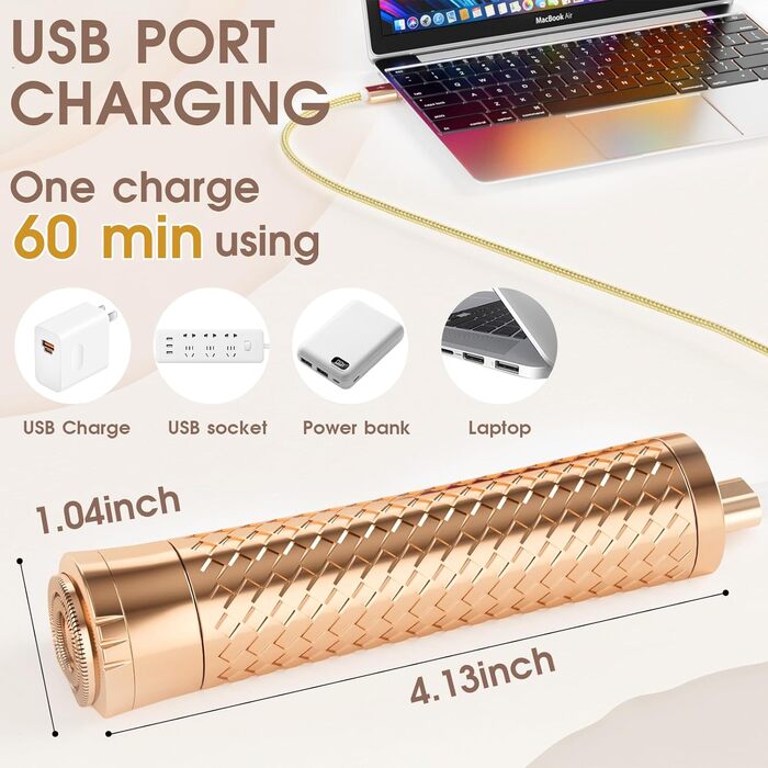 Електричний пристрій для видалення волосся для жінок, бездротовий епілятор, безболісний депілятор для губ, рук, обличчя, пушок (блакитний)