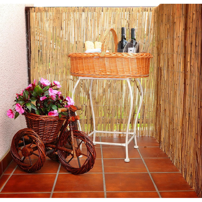 Weiden tablet with handle, basket tablet, tray, basket serving tray with coffee motif LWKW