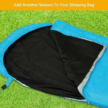 Milestone Camping Men's 26020 Fleece Sleeping Bag Liner, Comfort and Warmth, Compact and Portable, Easy Care, Black, 220 x 85 cm (L x W), L220 x W85cm