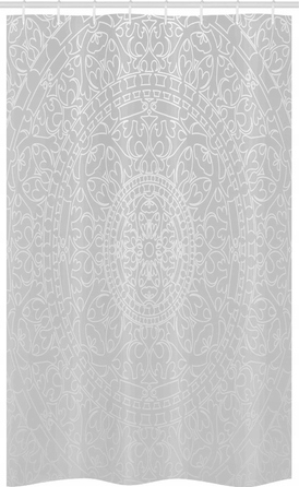 Штора для ванни ABAKUHAUS mandala, сіра, 175 x 220 см