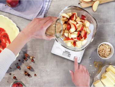 Кухонні ваги Soehnle Page Compact білі, цифрові, до 5 кг, LCD-дисплей, функція тарування