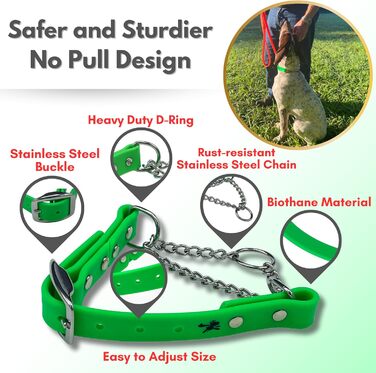 Нашийник для собак Artingale від JI HODGES, біотана, не тягне, професійна якість, середній розмір