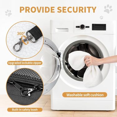 Транспортна сумка для кота та собаки Petsfit | Авіапереліт, авто та поїзд | Чорний, середній