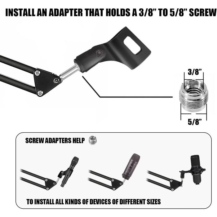 Регульований тримач для мікрофона: професійний тримач з 