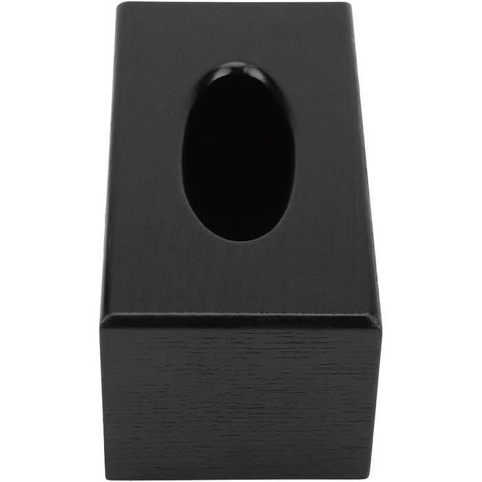 Rectangular Tissue Box Cover, Natural Wood Cosmetic Tissue Box Holder, Decorative Tissue Box for Tissues and Napkins, Suitable for Living Room, Bedroom, Kitchen, 23x12x10.5cm (Black)