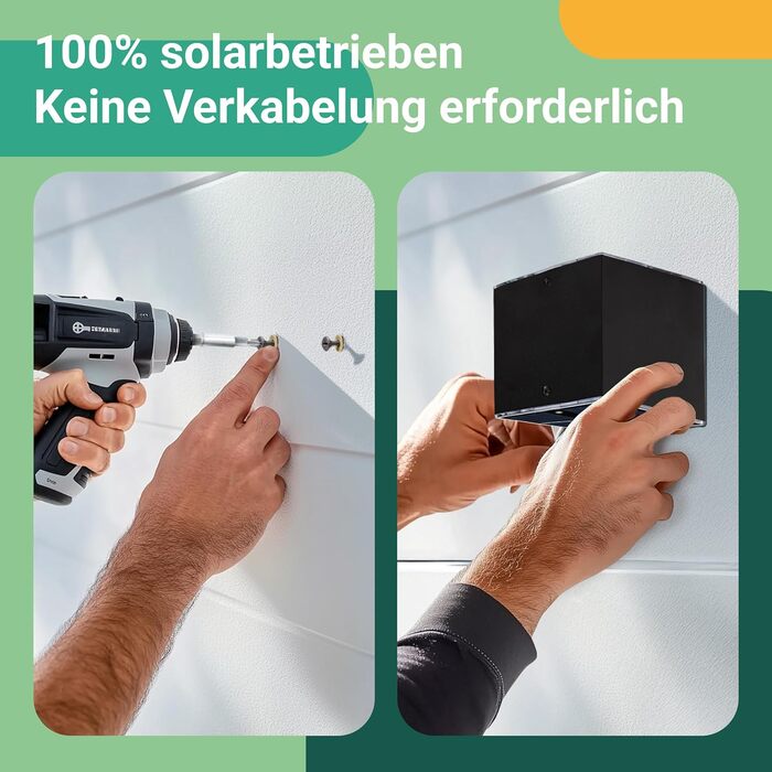Сонячна вулична лампа Proxinova Solar Wandleuchte - Водонепроникне освітлення для забору, бездротове освітлення саду, дизайн освітлення атмосфери, проста установка, сенсорна вулична лампа | 2 шт. Кубічна 2.0