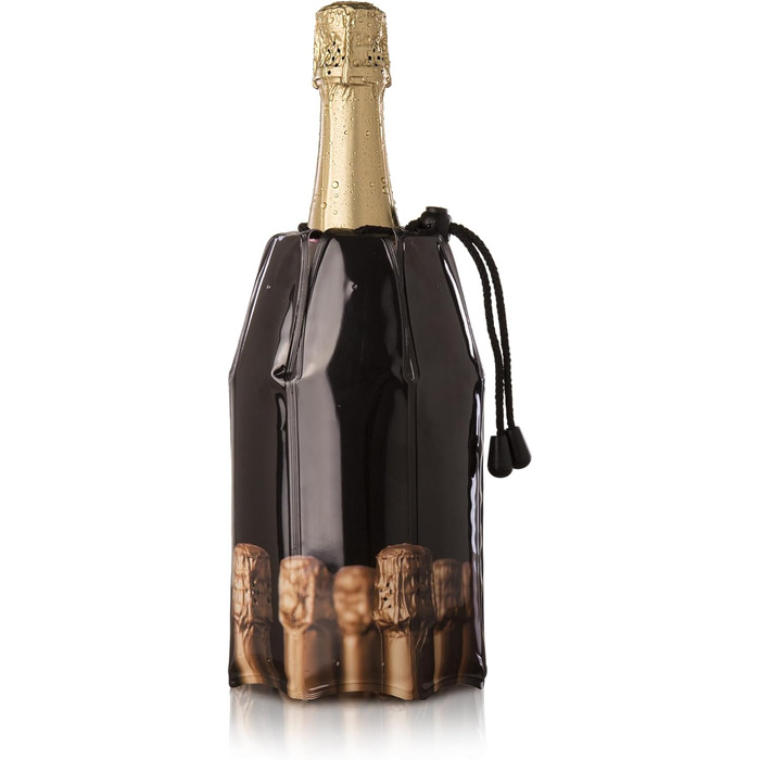 Vacu Vin Flexible Champagne Cooler - Reusable Champagne Bottle Design - Bottle Cooler for Standard Bottle Size