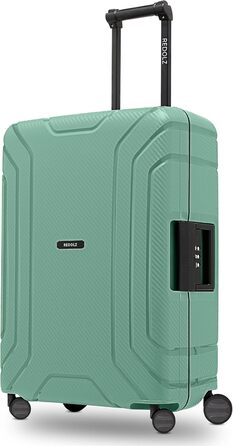 Набір валіз REDOLZ Hartschalen 3-в-1 з поліпропілену | 3-точкова застібка, TSA-замок, 4 колеса | для жінок та чоловіків (Essentials 15) (Морська хвиля, валіза M (65 см))