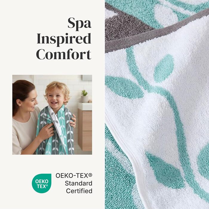 Набір рушників для рук Amrapur Pacific Coast Textiles з органічної бавовни, Aqua, 6 шт.