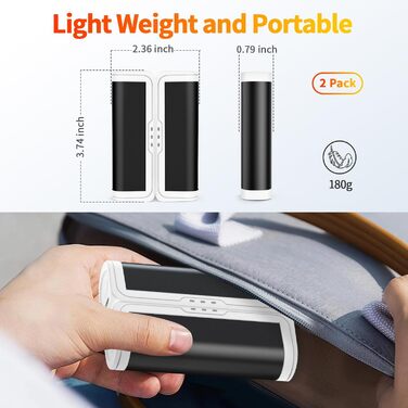 Електричні грілки для рук 2 шт. - багаторазові, USB, з 3 режимами нагріву, для дітей та жінок (чорний+білий)