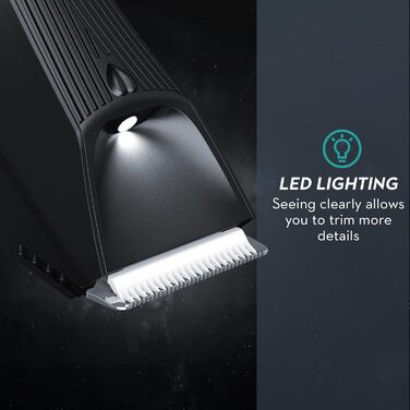 Електричний чоловічий тілобривець Kibiy з LED-підсвічуванням та дисплеєм, IPX7 водонепроникний, з двома лезами