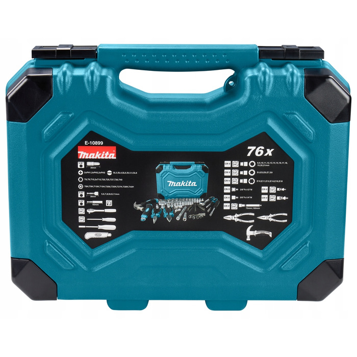 Набір інструментів та торцевих ключів Makita, 76 елементів, E-10899