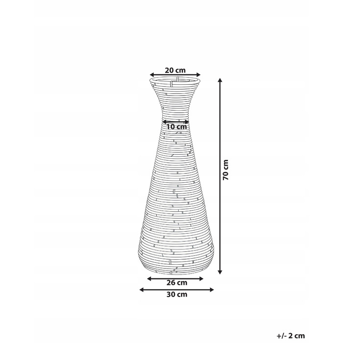 Декоративна плетена ваза з ротанга в натуральному стилі, 70 см
