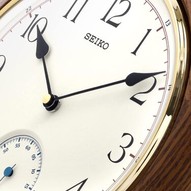 Seiko Wall Clock Brown Wood (Oak) Sweeping Second QXA432B