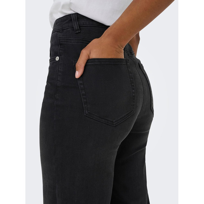Джинси жіночі кльош Only ONLJUICY-WAUW, висока талія, чорний, розмір XL/34L
