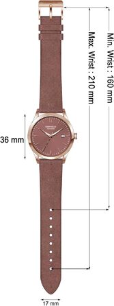 Жіночий аналоговий кварцовий годинник Orphelia Fashion Suede зі шкіряним ремінцем, колір: стародавня роза