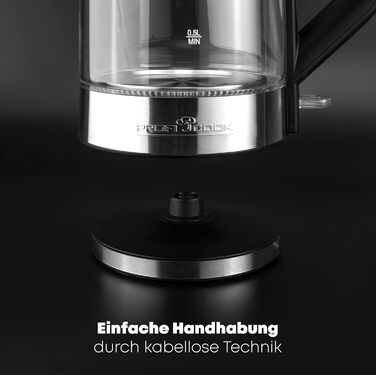 Скляний електричний чайник ProfiCook PC-WKS 1190 G | 1.7 л, 2200 Вт | З підсвічуванням, автоматичне відключення