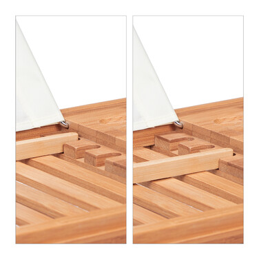 Relaxdays Bathtub Shelf with White Book Holder