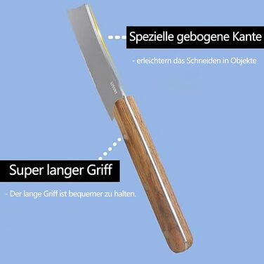Kitory Mini Hackmesser: багатофункціональний ніж-топірець 10см для китайської кухні, ніж-топірець для стейків, маленький ніж з довгим руків'ям, 2024 подарунок