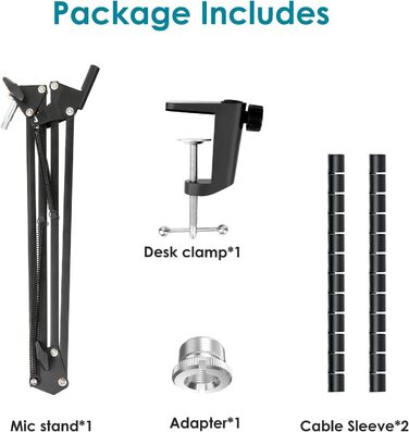 Тримач для мікрофона YOUSHARES Seiren V2 X: сумісний з Seiren Mini, V3 Mini/Chroma, Razer Seiren V2 X/Pro, Seiren X. Тримач з кабелями, стійка для стрімінгу та геймінгу