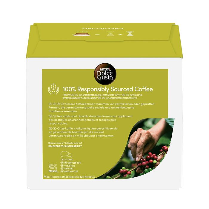 Кавові капсули NESCAFÉ Dolce Gusto Cappuccino, 90 капсул (3 упаковки по 30 шт)