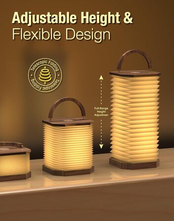 Настільна лампа для спальні з регулюванням висоти та яскравістю, тепле світло, для читання, офісу, дому, студентського гуртожитку