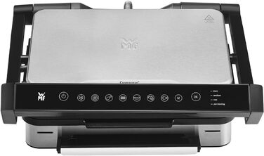 WMF Profi Plus Perfection Contact Grill - Electric Grill with 6 Programs, Sensor Technology, Non-Stick Coated Plates, Panini Grill, Matte Stainless Steel