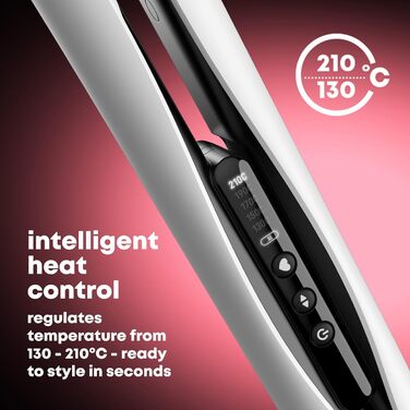 Professional Ceramic Hair Straightener & Curler with LCD Display - Infrared Technology, Ionic Plates, Adjustable Temperature (80-235°C), 3m Cable, Hair Care Oils